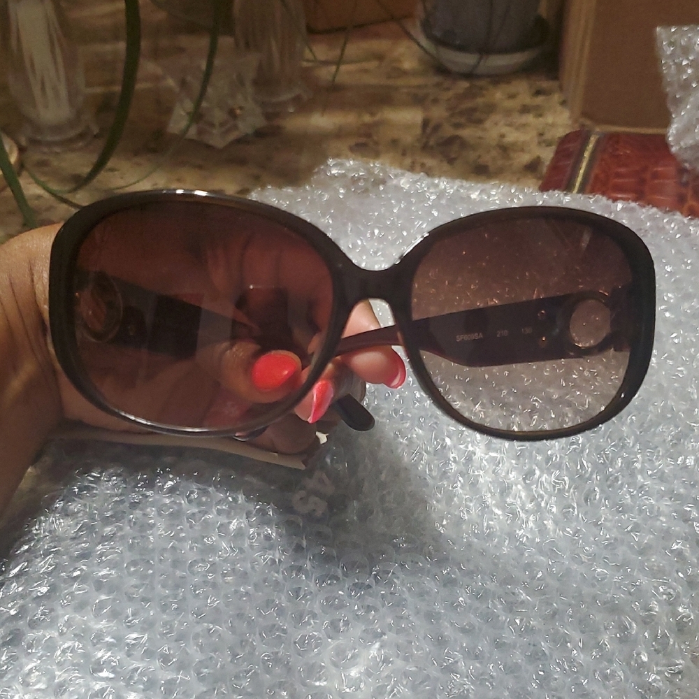 Salvatore Ferragamo Brown and Gold Sunglasses